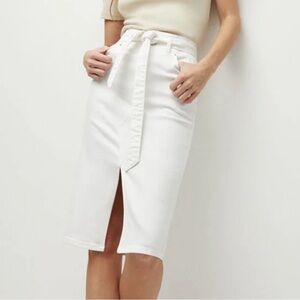 Veronica Beard Nazia Pencil Skirt White Denim Pencil Skirt Size 4 Women’s Skirt